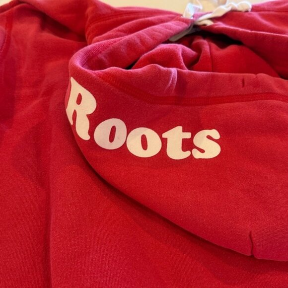 Roots Canada Red Hoodie with Beaver Logo - Picture 11 of 12
